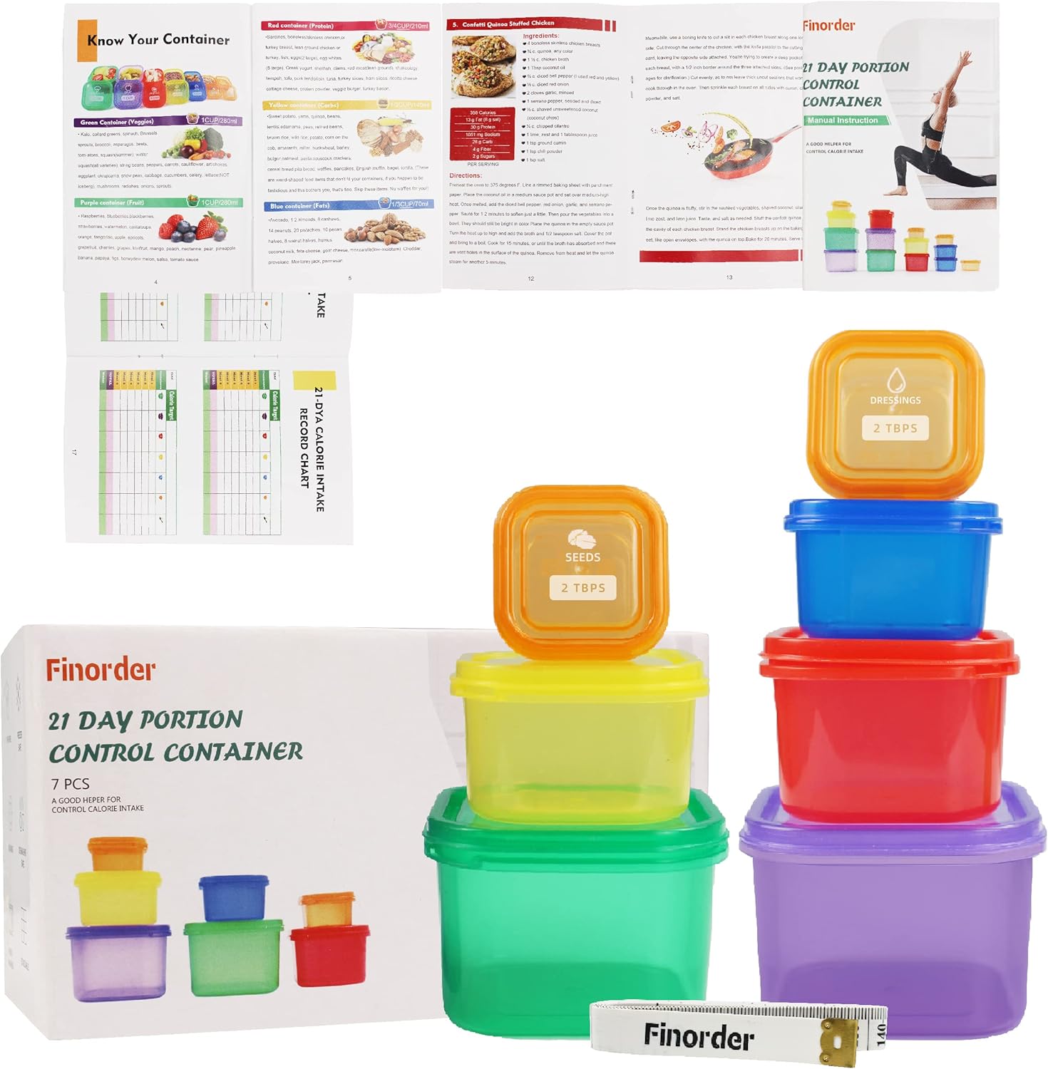 Meal Prep Kit - Kit contenitore per il controllo delle