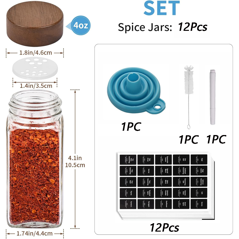 Barattoli per spezie in vetro  - Spice Jar Labels recensione e prezzo