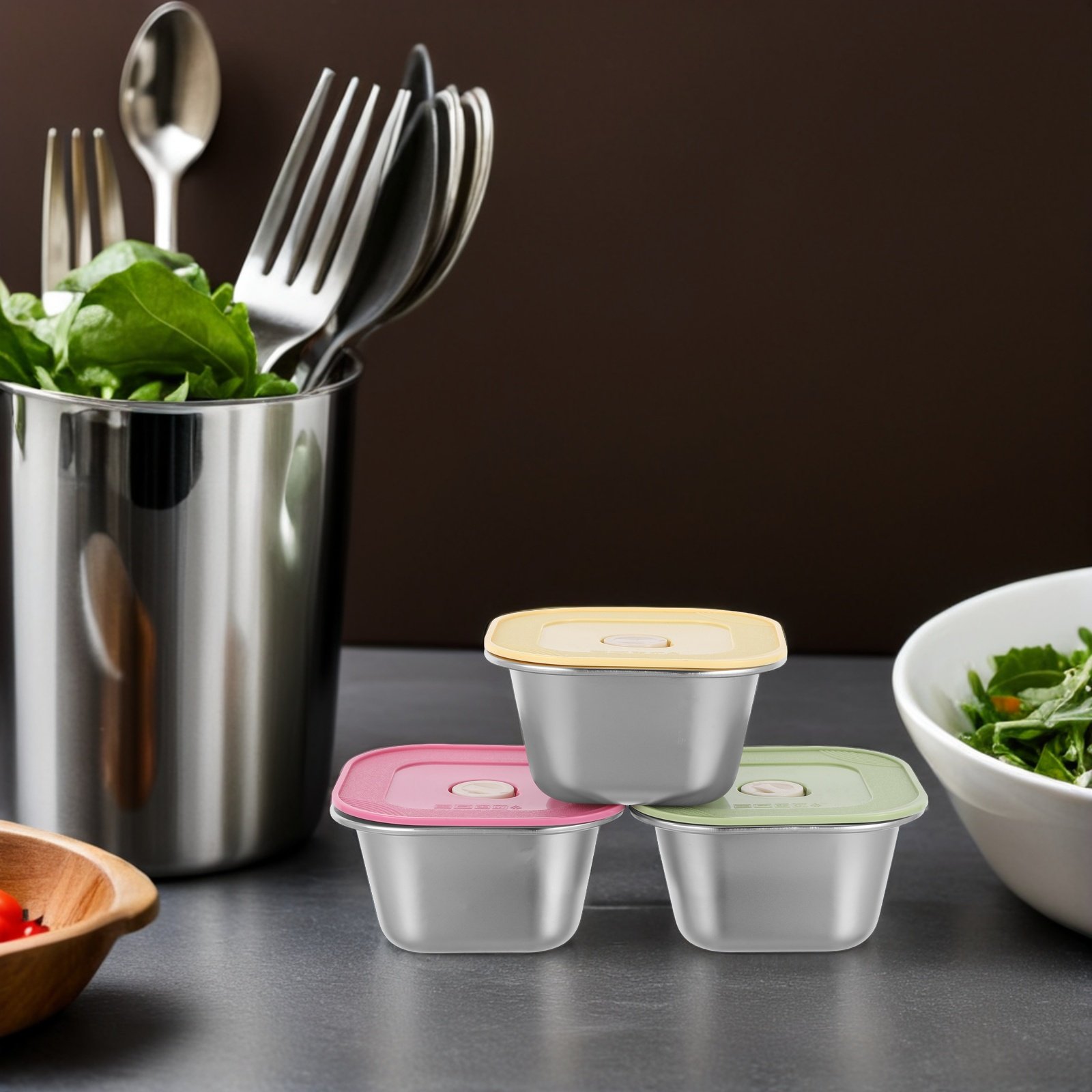 3 Contenitori per Snack in Acc - Salad Container Jar recensione e prezzo