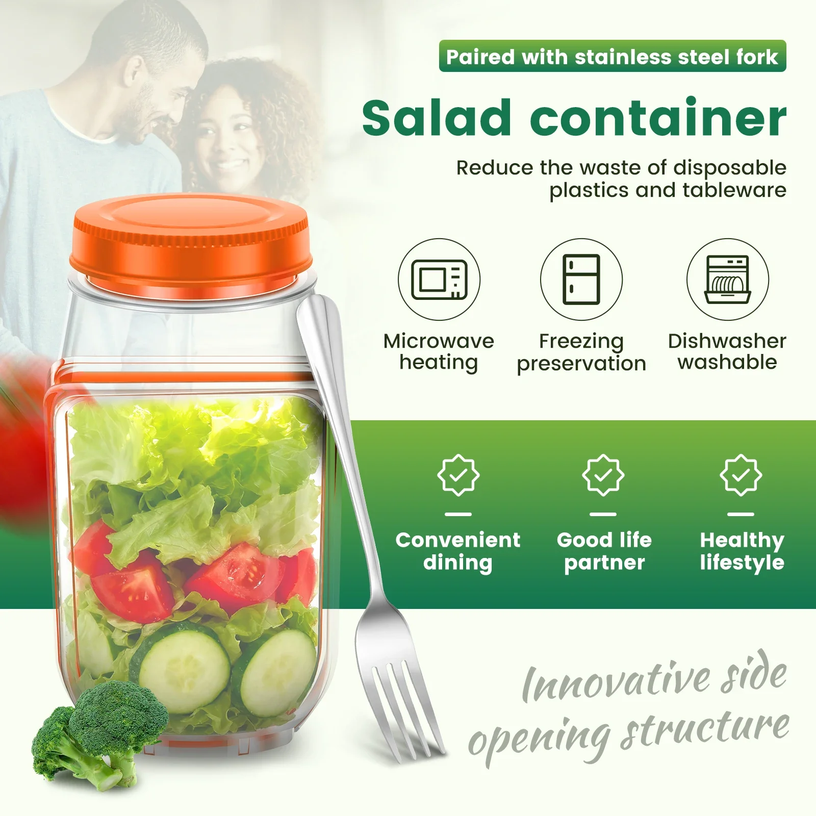 Contenitori per Insalata in Pl - Salad Container Jar recensione e prezzo