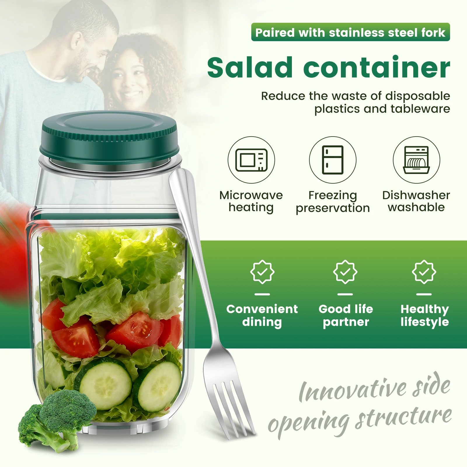 Contenitore per Insalata Salad - Salad Container Jar recensione e prezzo