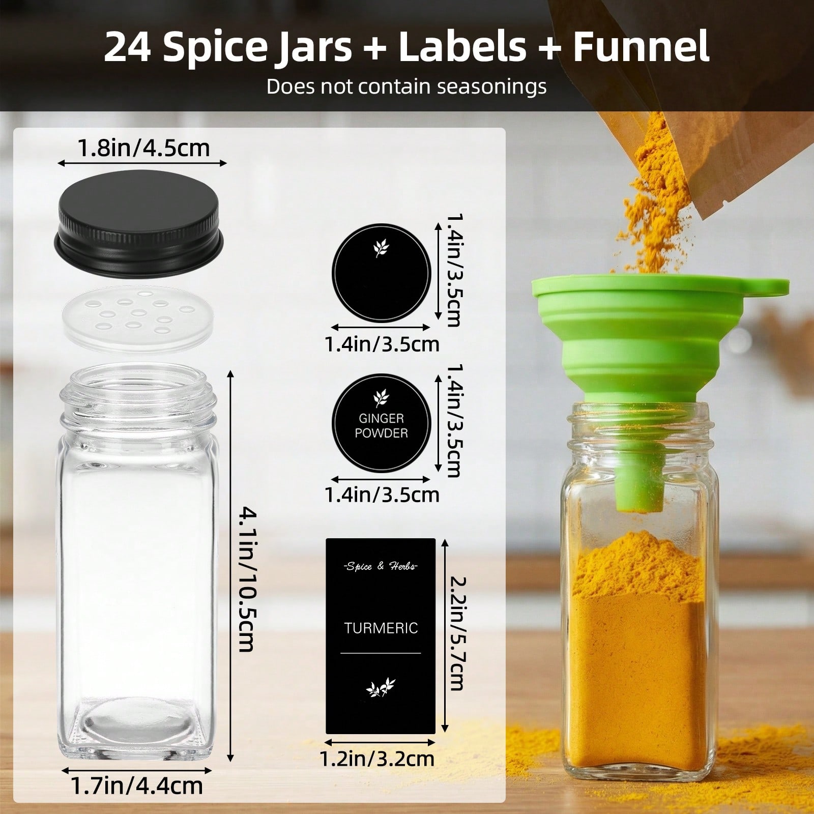 Set di 16/24/48 barattoli in v - Spice Jar Labels recensione e prezzo