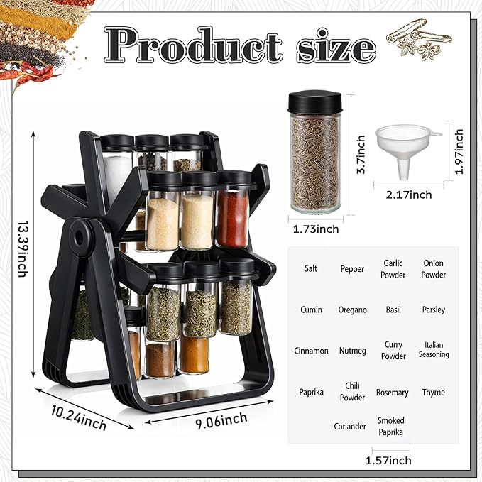 Portaspezie Girevole a Ruota P - Spice Jar Labels recensione e prezzo