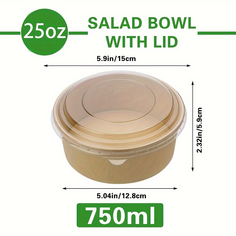 Ciotole di carta da 25 Oz/750  - Salad Container Jar recensione e prezzo