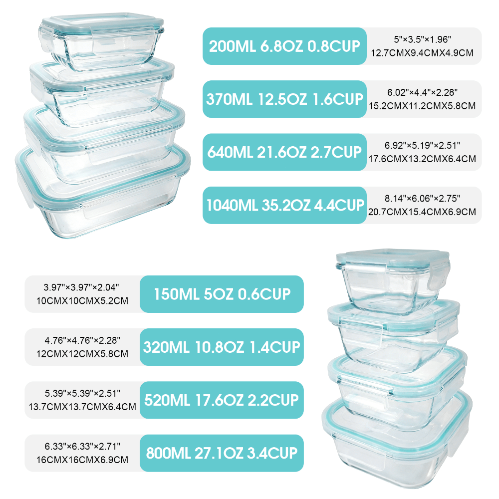 Set di 24 Contenitori in Vetro - Meal Prep Kit recensione e prezzo